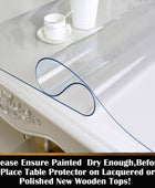 Protector transparente y rectangular de 1.5 mm de grosor para mesa de comedor,...