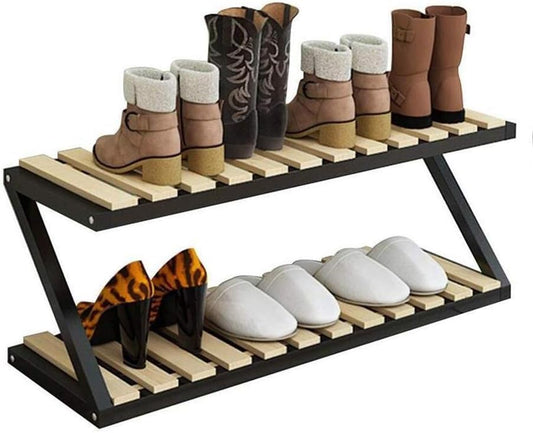 Zapatero de madera maciza para el hogar, banco de almacenamiento de zapatos,