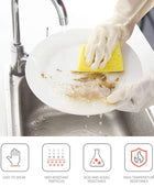 Guantes de limpieza de nitrilo, resistentes, para lavar platos, reutilizables,