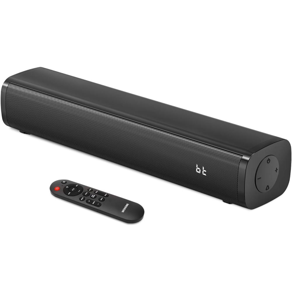Barra de sonido Bluetooth 5.3 de 16 pulgadas con conexión óptica/AUX/USB