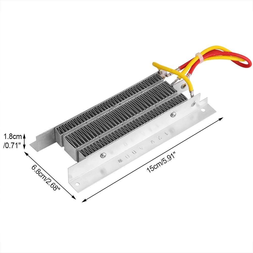 Elemento calefactor, calentador eléctrico de cerámica de 12 V 400 W,...