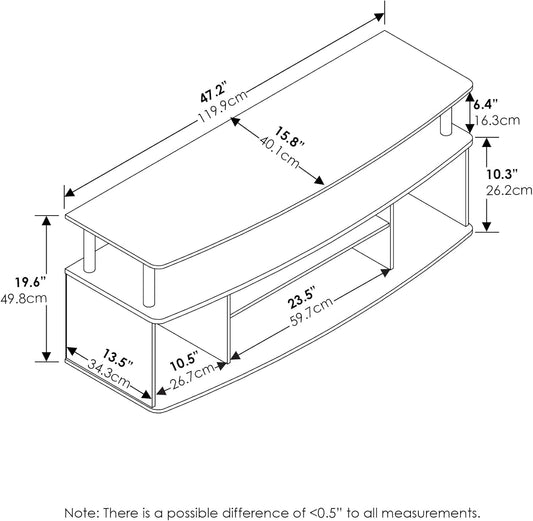 Furinno Jaya - Soporte grande para centro de entretenimiento, para televisor de...