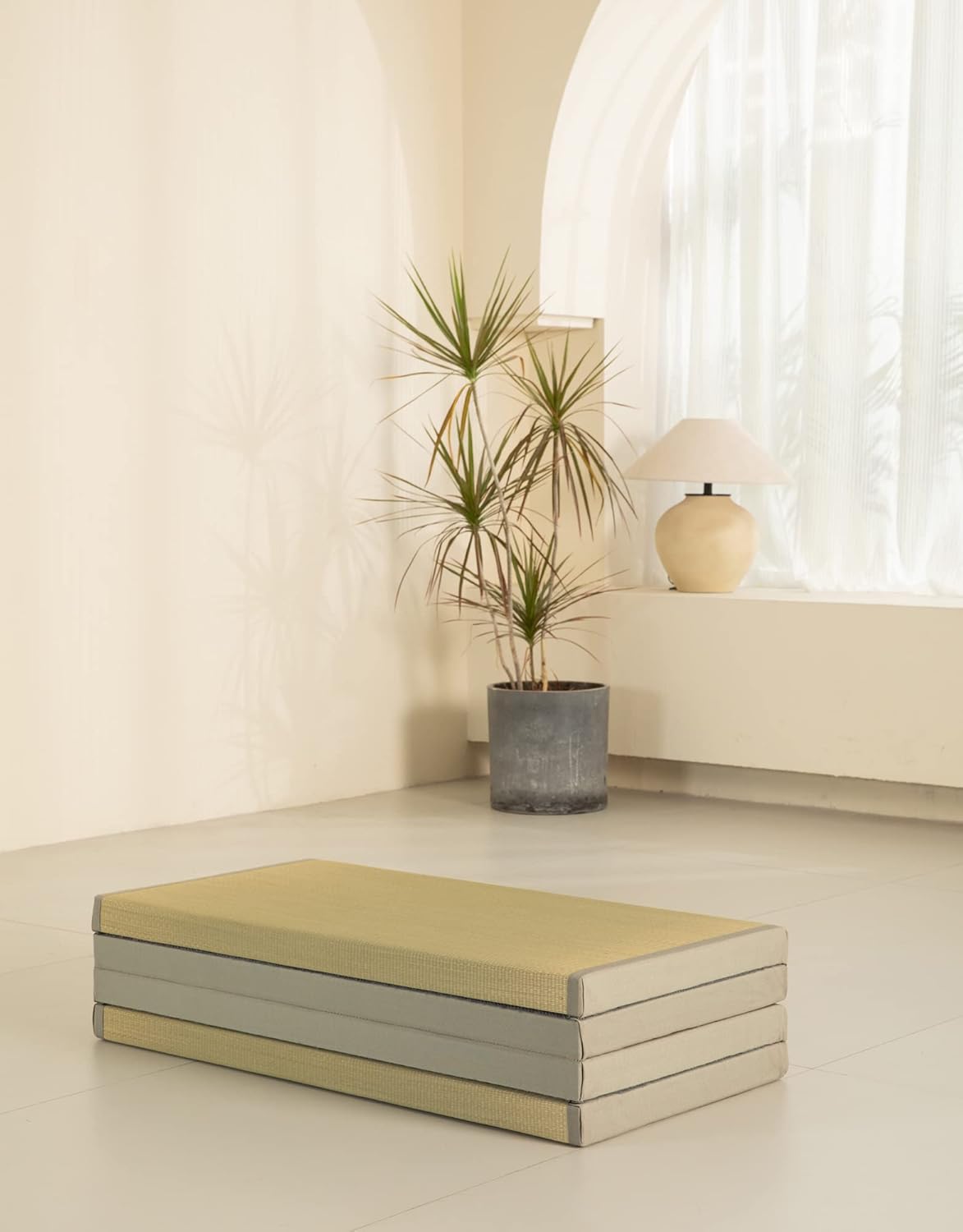 Tapete grueso de tatami individual XL, cama de tatami japonés con bolsa de