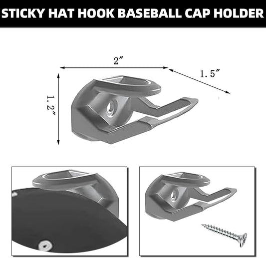 Paquete de 24 ganchos para sombreros para gorras de béisbol, organizador de