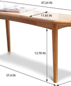 Banco de comedor de madera para interiores, banco de mesa de roble para