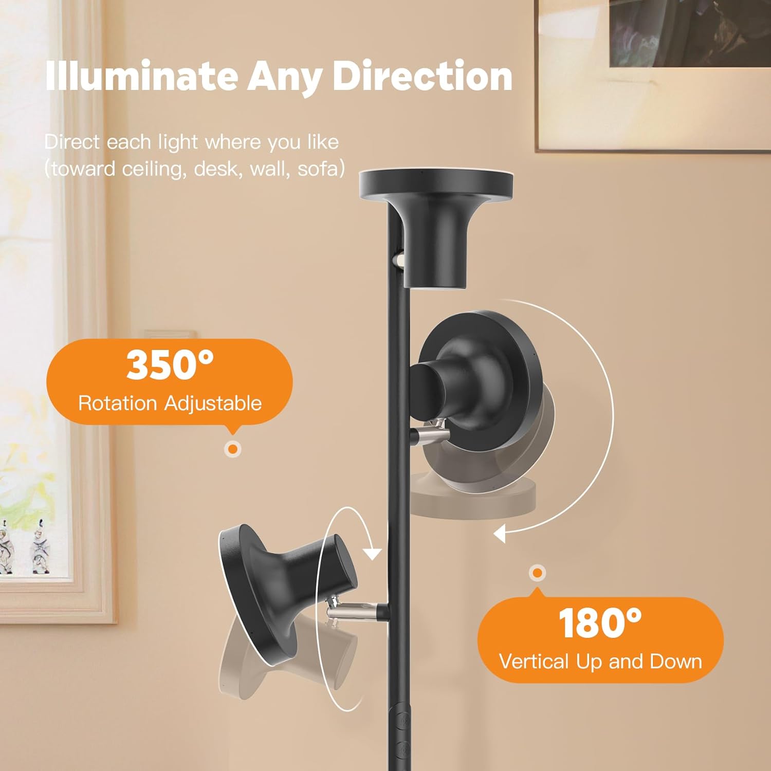 Lámpara De Pie LED De 36 W, Moderna Lámpara De Pie Regulable Con Control Remoto Y Táctil