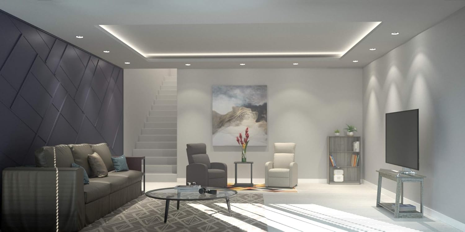 Furinno Beginning - Soporte para TV, color gris roble francés, 15.59 x 35.04 x...