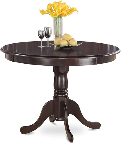 East West Furniture HLT-CAP-TP Hartland - Mesa de comedor redonda con base de...