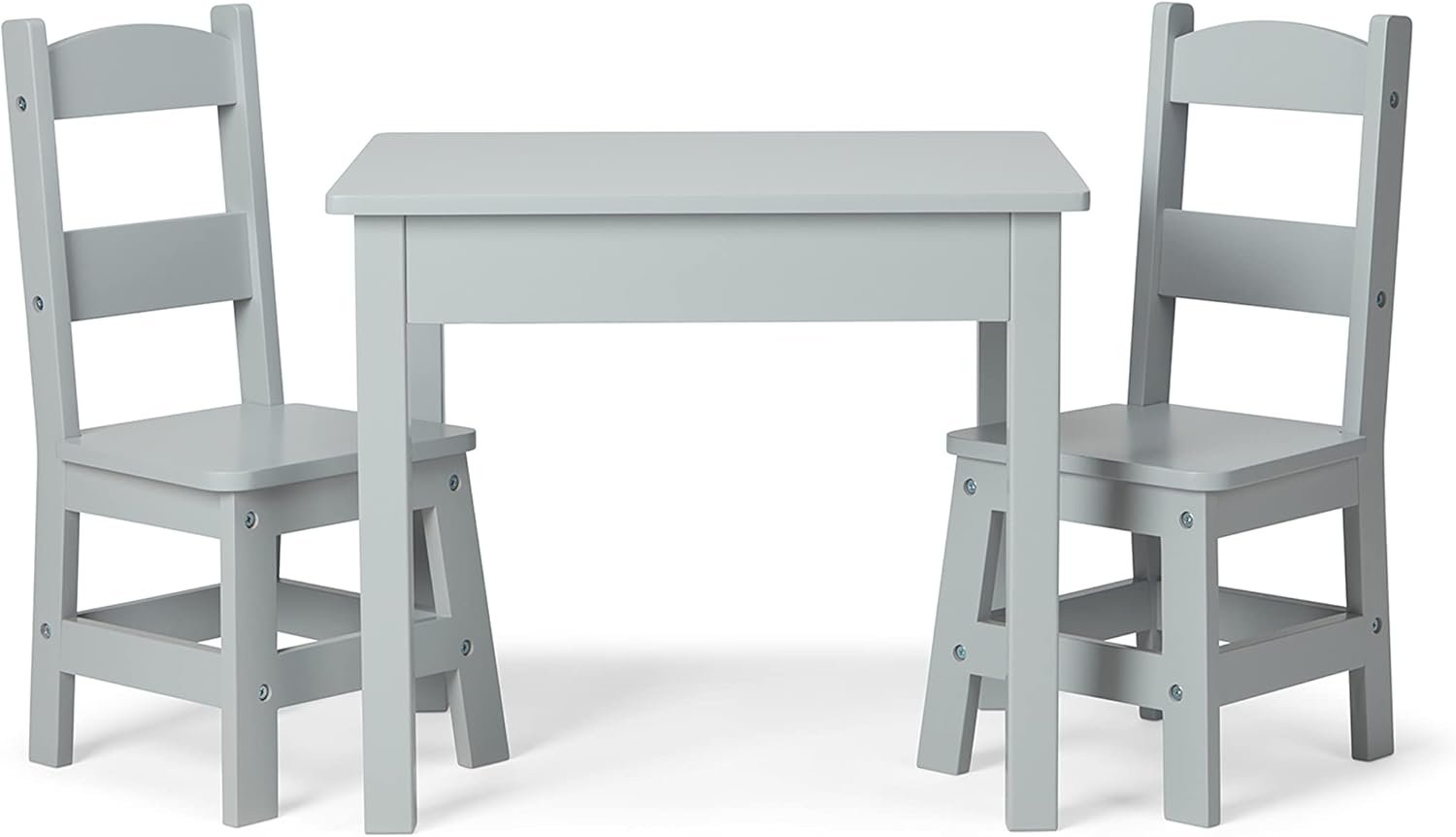 Melissa & Doug Mesa y sillas-Muebles grises - Juego de mesa y sillas de madera...