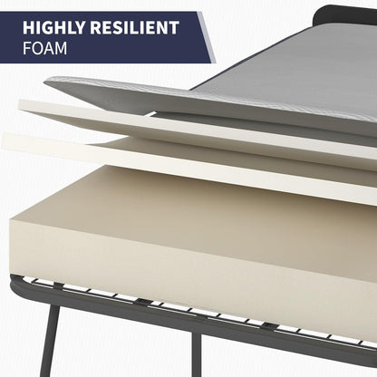 Cama plegable, cama plegable de 75 x 38 pulgadas con colchón de 5 pulgadas de
