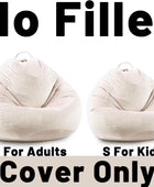 LPMOERA Funda para puf de almacenamiento de animales de peluche (sin relleno),...