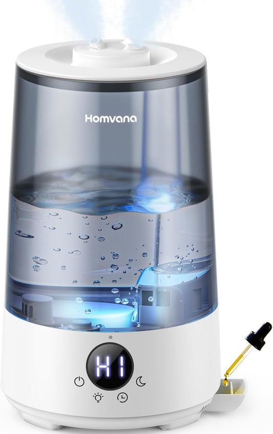 Homvana Humidificadores para dormitorio y hogar, 3.6 L de llenado superior de...