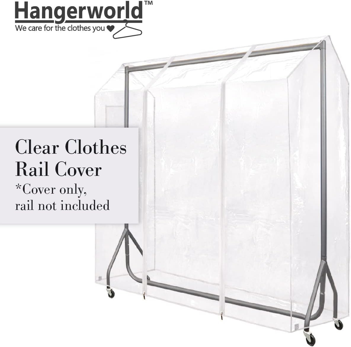 HANGERWORLD Funda transparente para ropa de 5 pies para armario abierto, a...