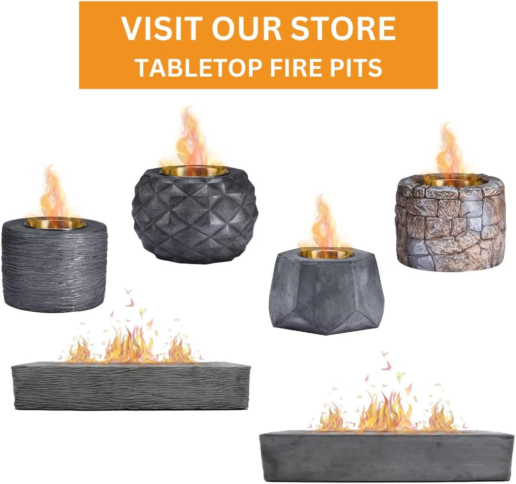 ROUNDFIRE Combustible prémium para chimenea de mesa, etanol de 1 litro para...