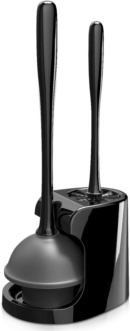 MR.SIGA Combo de émbolo de inodoro y cepillo para limpieza de baño, negro, 1...