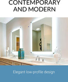 Mirrors & Marble Espejo de baño LED con luces, espejo rectangular iluminado...