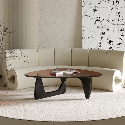 Mesa de centro de cristal para sala de estar, mesa de centro moderna de...