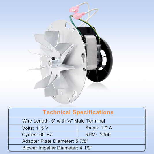 Criditpid Ventilador de convección 812-4900 y motor de soplador de escape...