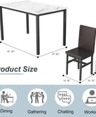 LTTROMAT Juego de 4 sillas de mesa de cocina, juego de mesa de comedor para 4