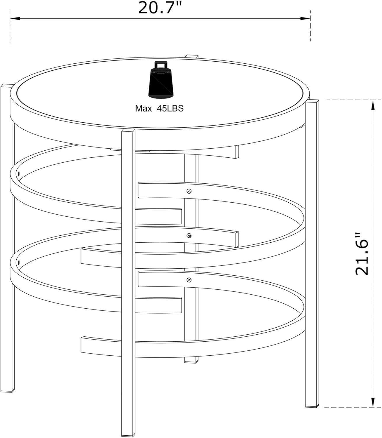 Mesa auxiliar de piedra sinterizada con patas de marco de metal, mesita de