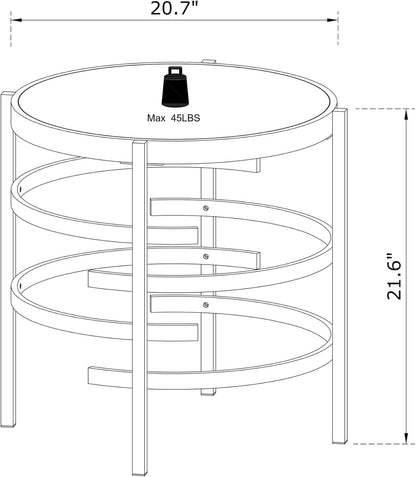 Mesa auxiliar de piedra sinterizada con patas de marco de metal, mesita de