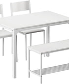 Juego de mesa de comedor para 4, juego de mesa de comedor de cocina con 2