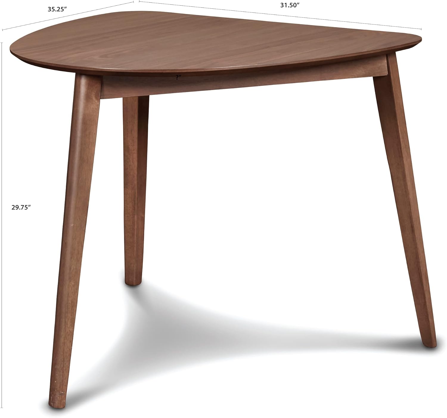 New Classic Furniture Oscar Mesa esquinera de madera, nogal