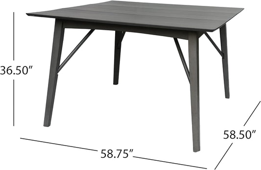 Mesa de comedor moderna, mesa de comedor cuadrada de madera, mesa de cocina con