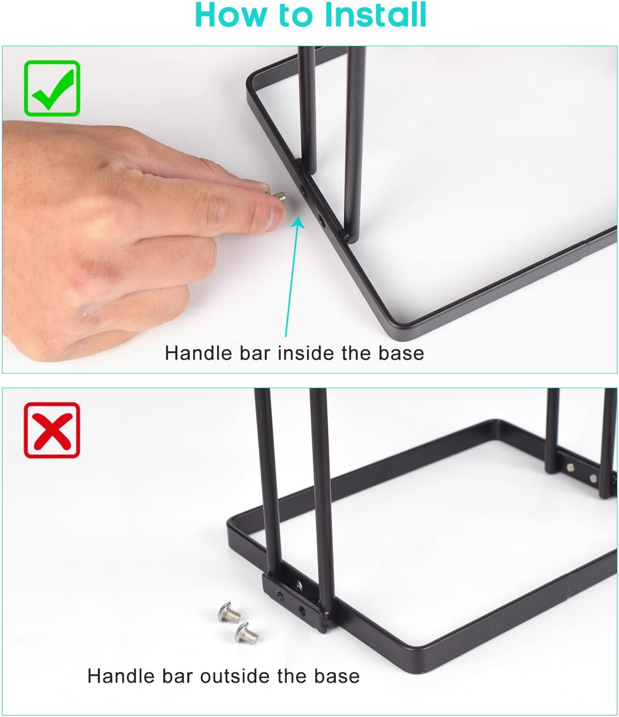 Paquete de 2 soportes apilables de almacenamiento, organizador de perchas para