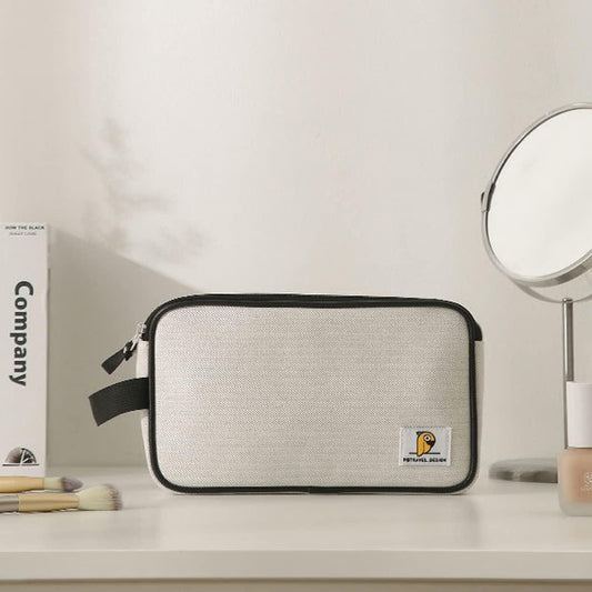 Minimalismo Bolsa de cosméticos portátil de gran capacidad para mujeres Bolsa