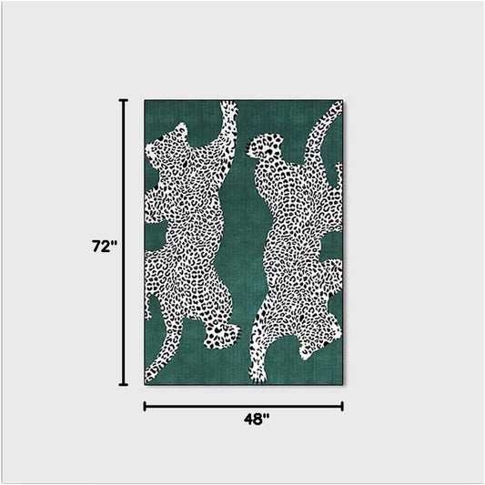 Alfombra con estampado de leopardo para dormitorio, 4 x 6 pies, bonita alfombra...