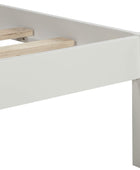 P PURLOVE Base de cama de tamaño individual, cama de plataforma de madera...