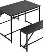 Juego de mesa de comedor de 3 piezas de 43 pulgadas, mesa de cocina con dos