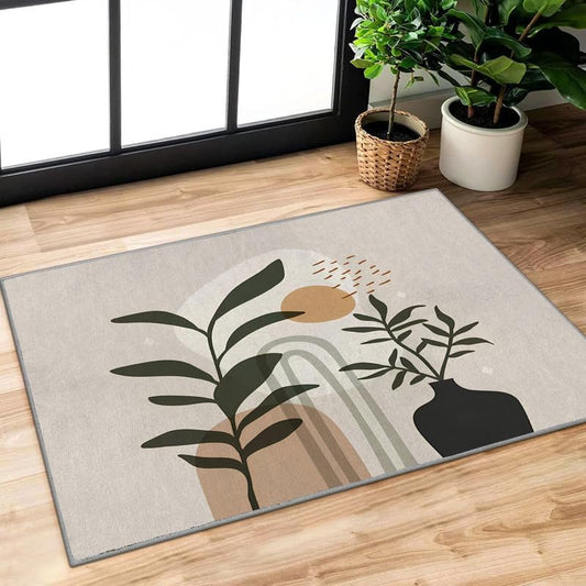 Alfombra pequeña de estilo nórdico de 2 x 3 pulgadas, lavable, alfombra de