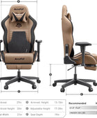 AutoFull Escritorio de oficina para videojuegos, soporte lumbar ergonómico,...