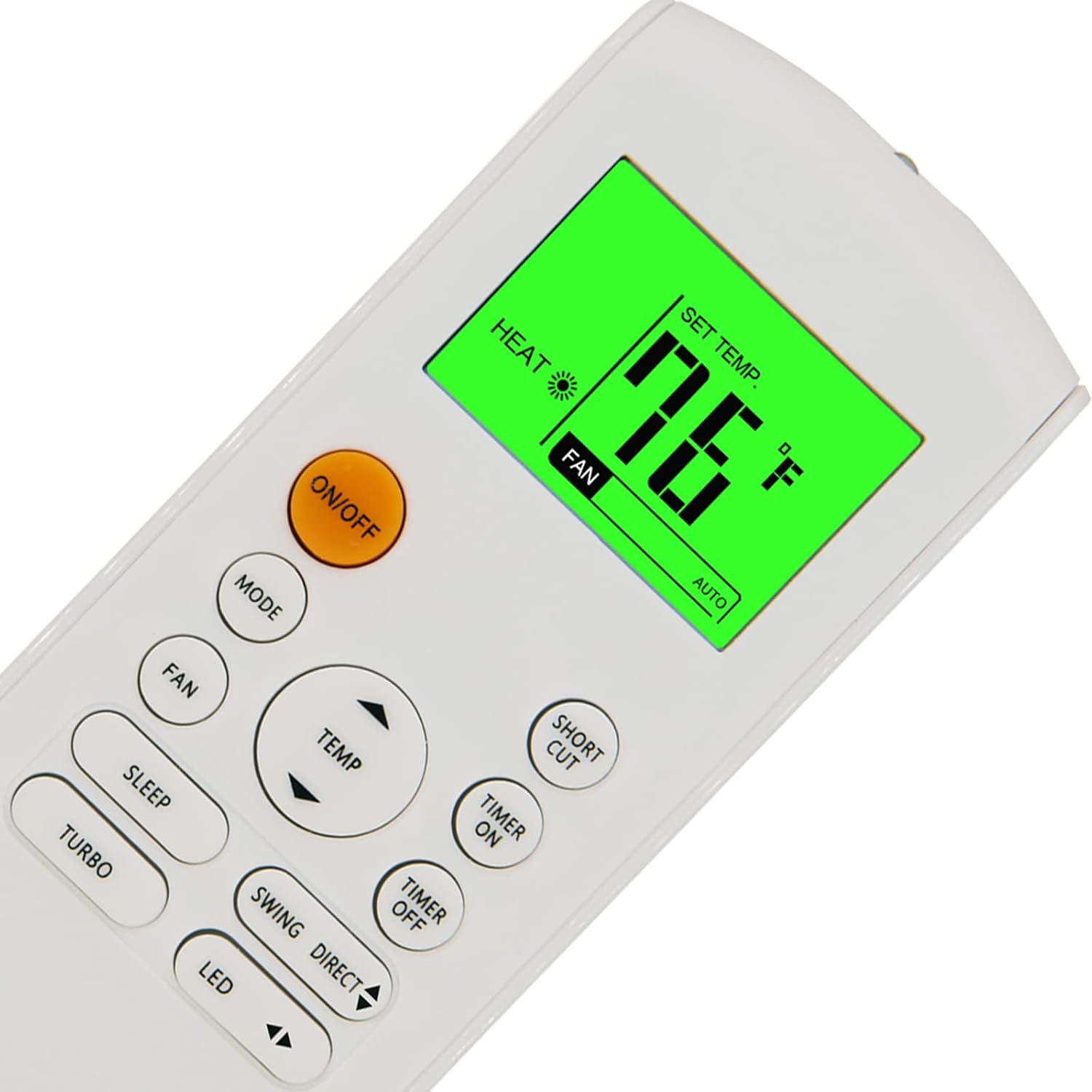 Mando a Distancia de Repuesto para Midea MUE-18HRFN1-QRD0 MUE-24HRFN1-QRD0...