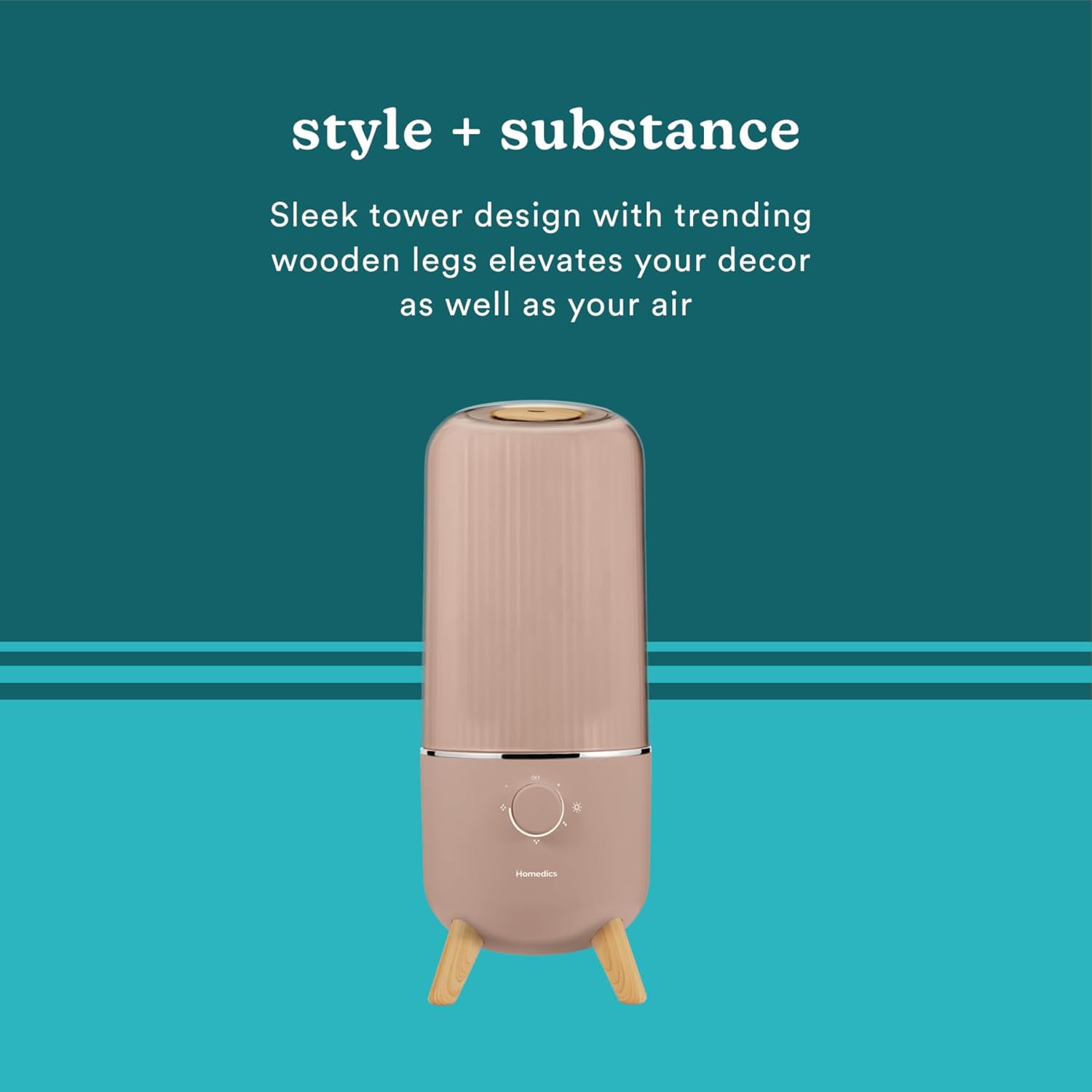 Homedics Humidificador ultrasónico, dormitorios y oficinas en casa, tanque de...