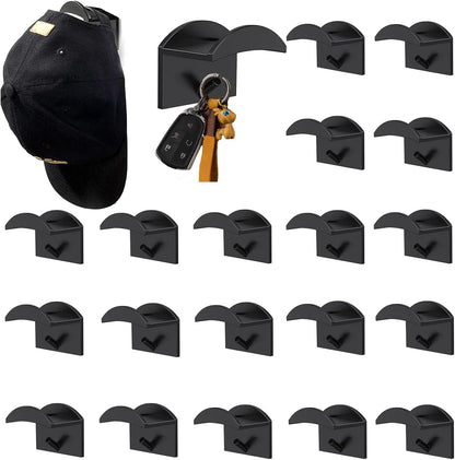 A&H Zier Perchero para gorras de béisbol, ganchos adhesivos para la pared,...