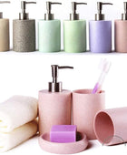 Dispensador de jabón de moda, juego de accesorios de baño de 4 piezas, juego de...