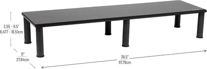 Soporte para monitor doble, altura ajustable, organizador de escritorio,