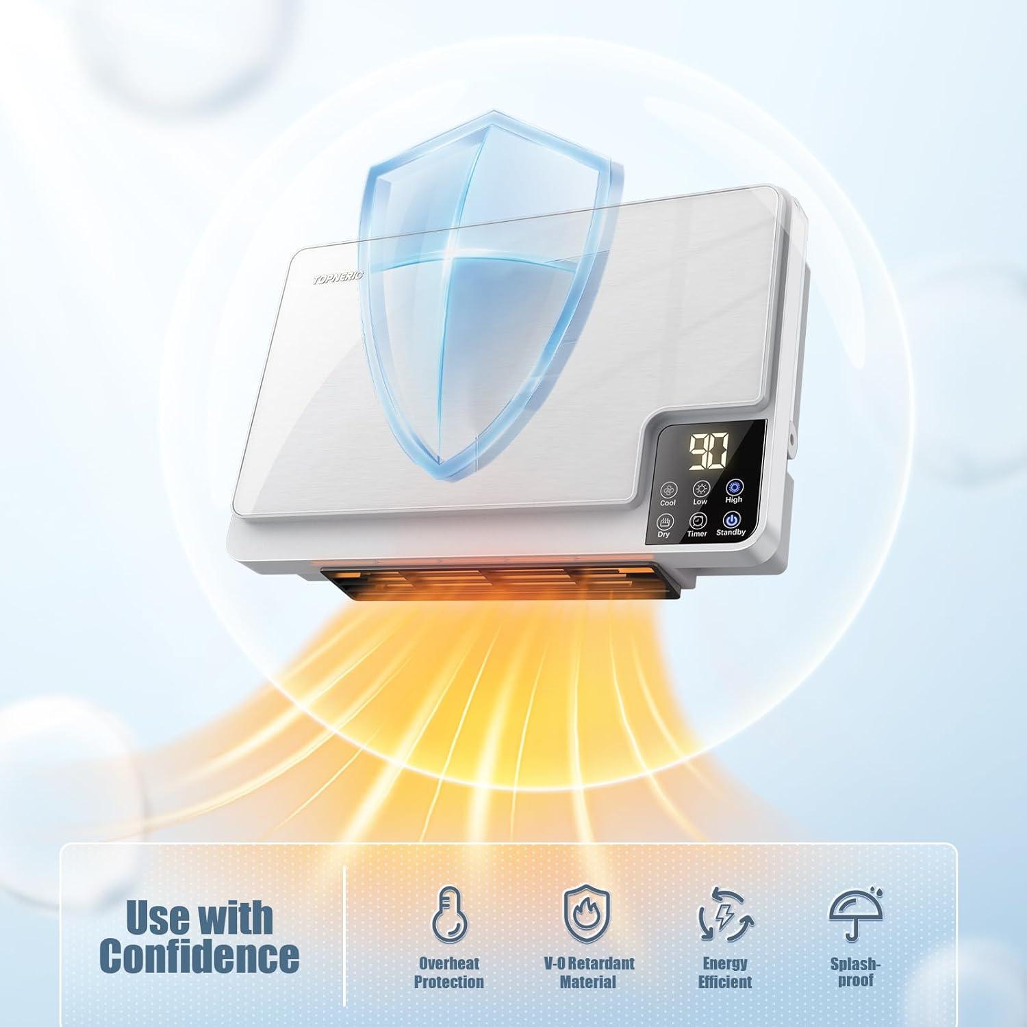 Calentador eléctrico para uso en interiores, calentador de pared enchufable de