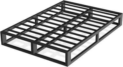 Base de cama King de 6 pulgadas con soporte de listones de acero, plataforma de