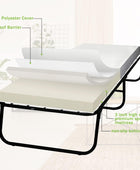 Cama plegable para invitados, cama de tamaño individual, base de colchón...