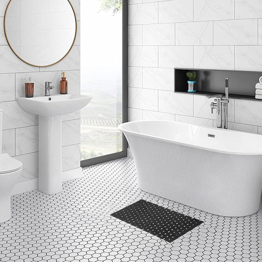 Bambo - Alfombra de baño de madera, para ducha, bañera, impermeable,...