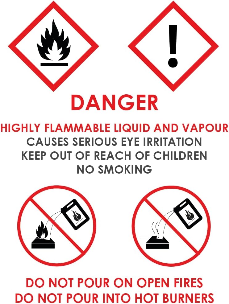 ROUNDFIRE Combustible prémium para chimenea de mesa, etanol de 1 litro para...