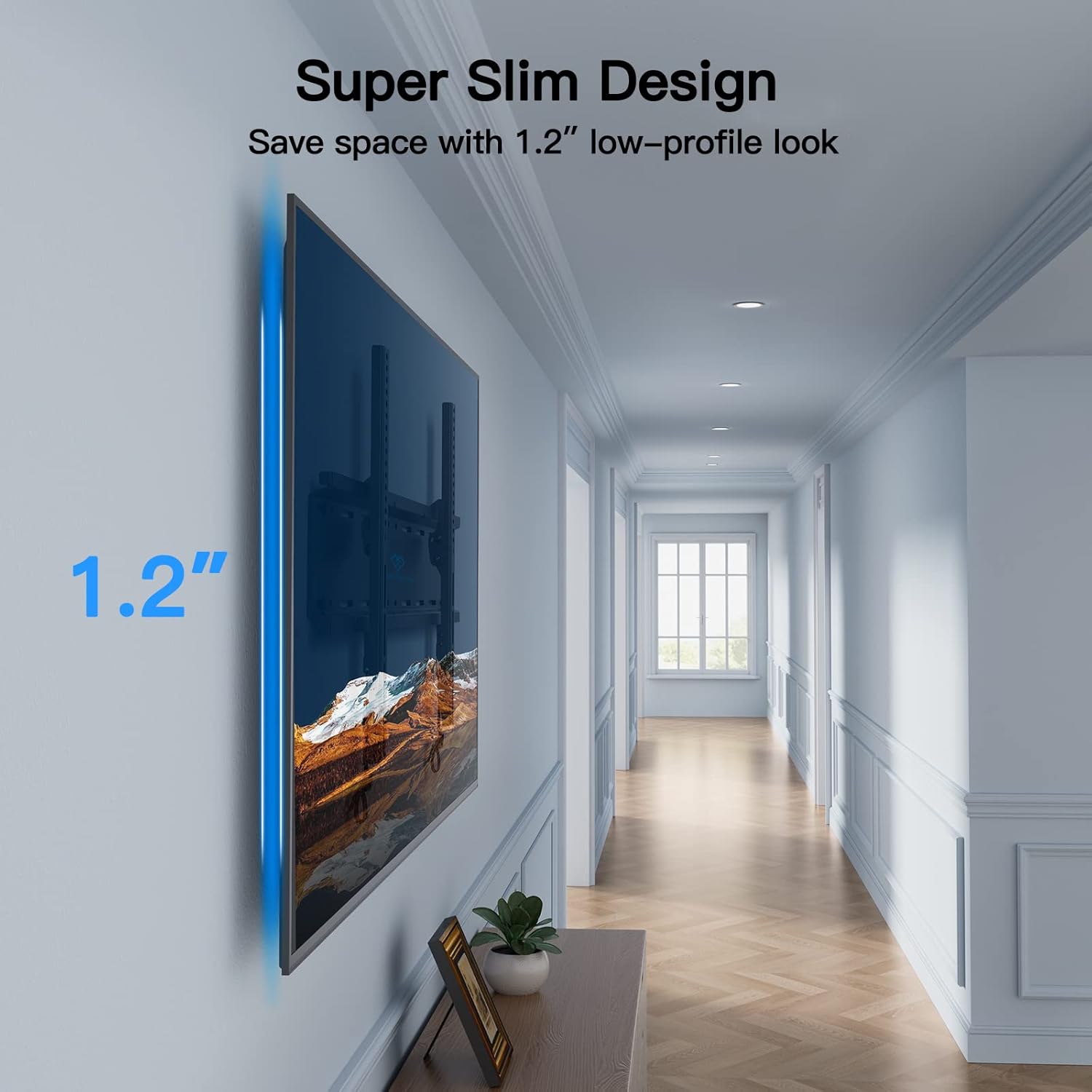 PERLESMITH - Soporte de pared reclinable para TV pantalla plana, LED, LCD, OLED...