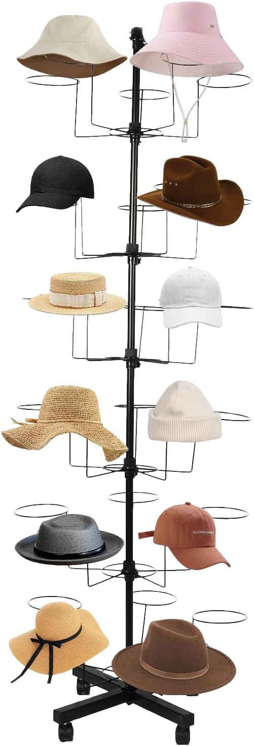 Soporte para sombreros, 6 niveles, moderno, grande, independiente para...
