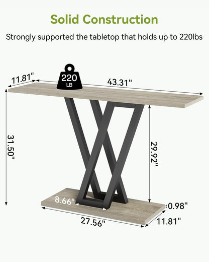 LITTLE TREE Mesa consola de pasillo para entrada, mesa de sofá de 43 pulgadas,...