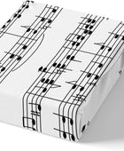 Erosebridal Juego de ropa de cama con temática musical, funda de edredón de...