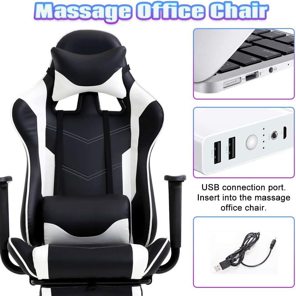 Best Home Silla reclinable para videojuegos de PC, silla ergonómica de...